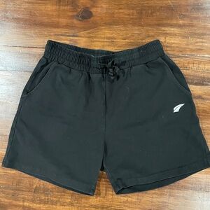 Ezrun Women's Black Drawstring Cotton Shorts Size Small